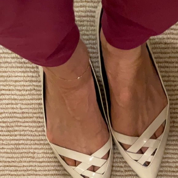 ZARA PATENT FLATS CREAM SIZE 38/8 - Picture 11 of 13